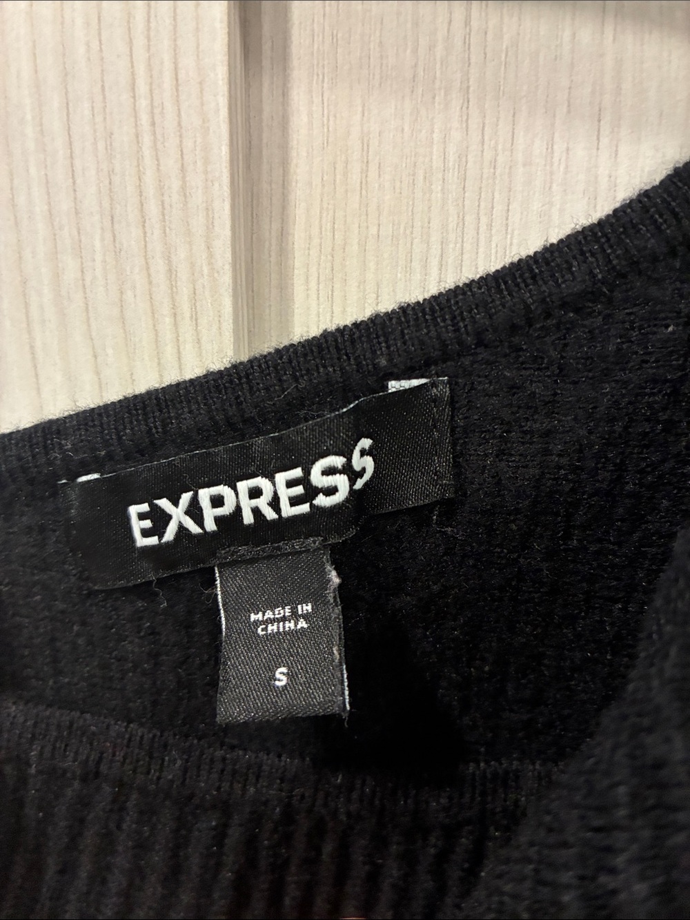 Express One-Shoulder Black Ribbed Top - Picture 2 of 2